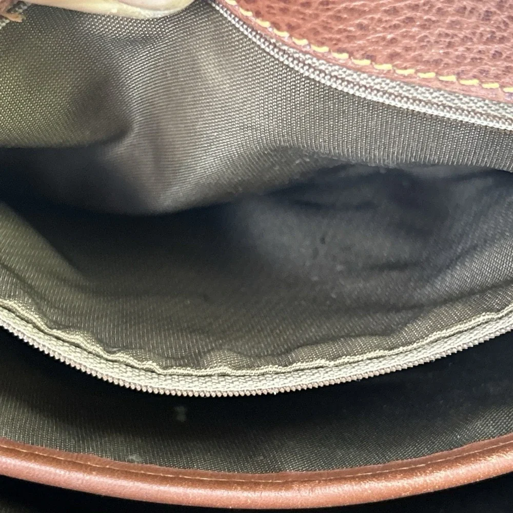 Coach Sheridan Mayfield Glenwood Vintage Brown Pebbled Leather Crossbody Bag